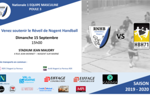Dimanche 15 septembre 15H au stadium Maudry : RNHB - Hazebrouck