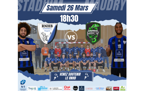 Samedi 26 Mars : J16 Championnat de France de Nationale 1 