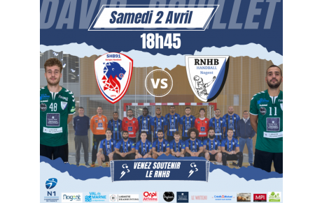 Samedi 2 Avril : J17 Championnat de France de Nationale 1 